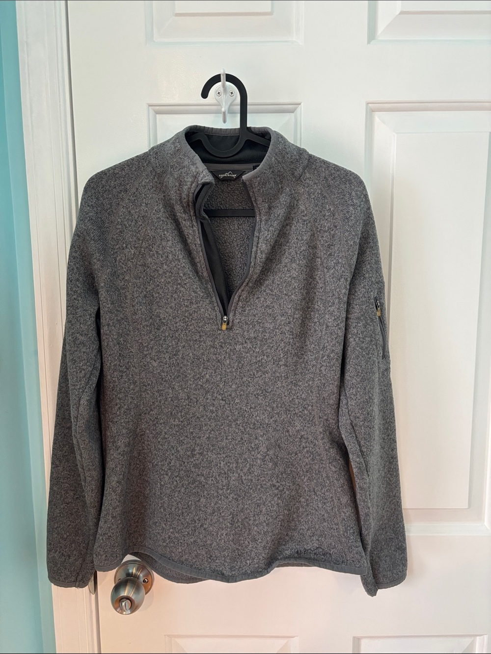 Eddie Bauer Heather Gray Half-Zip Pullover